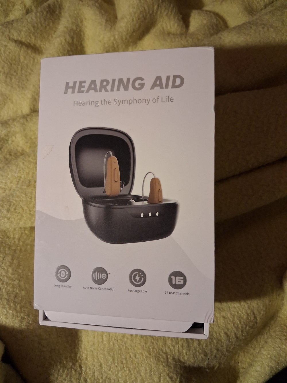Rechargeable Behind-the-Ear Hearing Aid – Beige